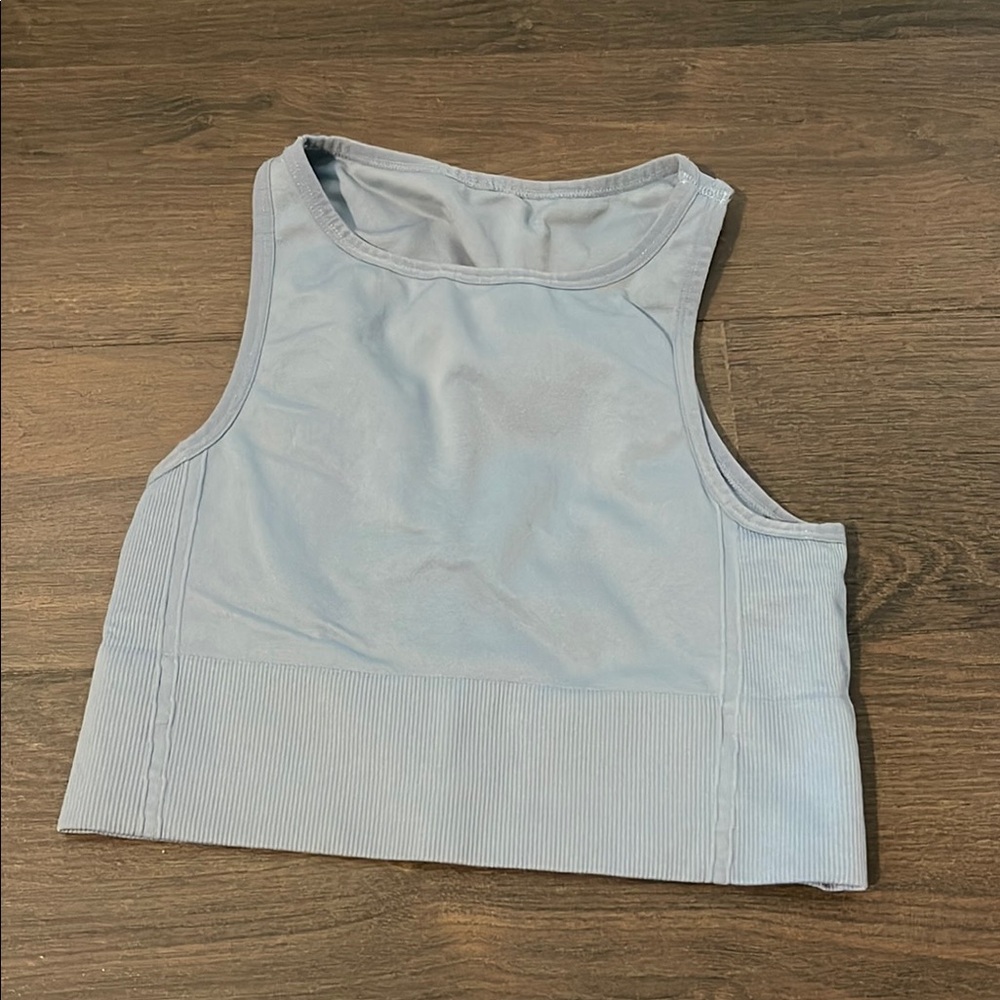 Light Blue Sleeveless Women's Bra Top